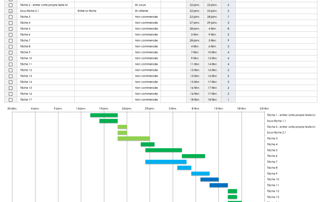 Comment Faire Un Planning Excel
