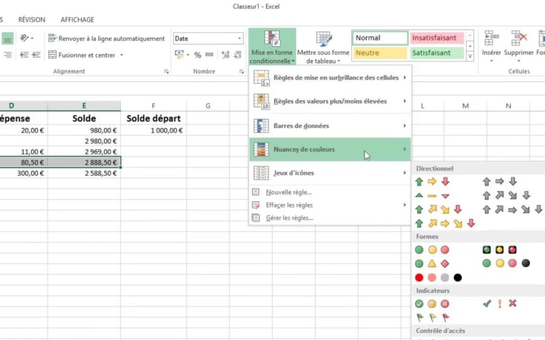 Comment Faire Un Tableau Sur Excel Pour Faire Ses Comptes ?