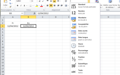 Format De Date Anglais Avec Excel Francais
