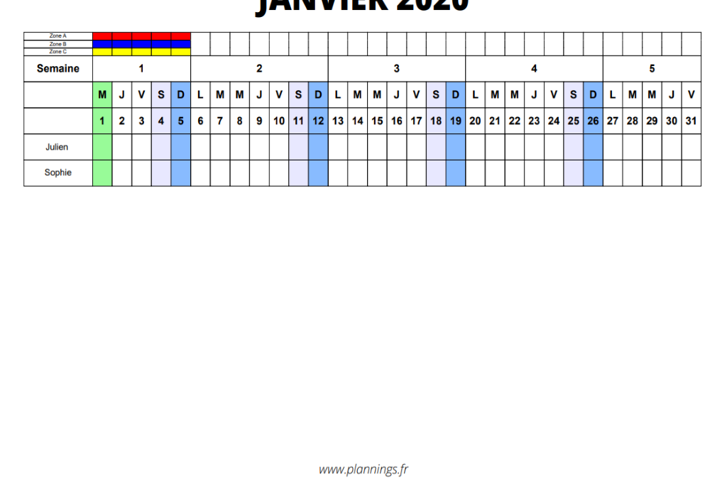 Planning 2022 Excel Ou Pdf En 3 Clics Gratuitement