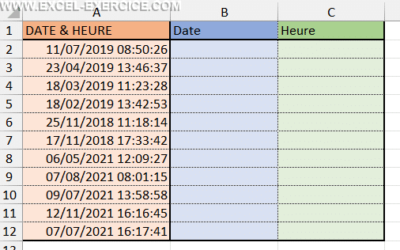 Dates Et Heures Sur Excel