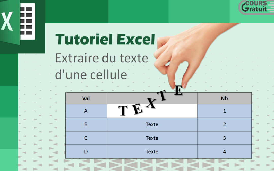 Comment extraire des valeurs en texte à partir d&rsquo;une feuille excel