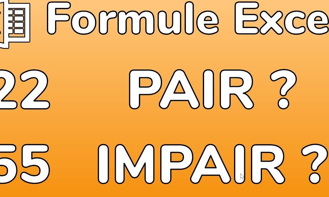 Utiliser la fonction est.pair pour vérifier si une valeur est impaire ou paire dans excel